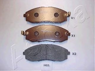 Колодки тормозные дисковые передние hyundai h-1 (пр-во ashika) 50H0002