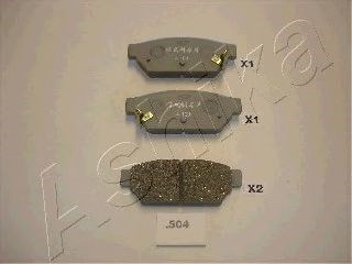 Колодки тормозные дисковые задние mitsubishi lancer (пр-во ashika) 5105504