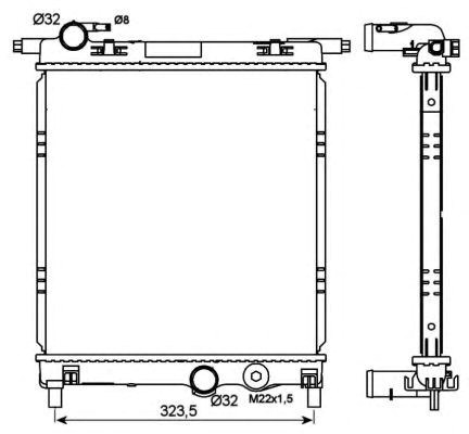 Радиатор водяной 53101 NRF