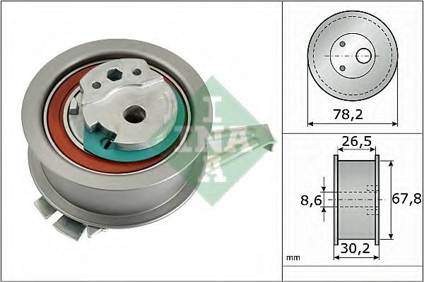 Натяжной ролик ГРМ 531089410 INA