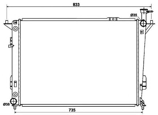 Радиатор охлаждения 53168 NRF