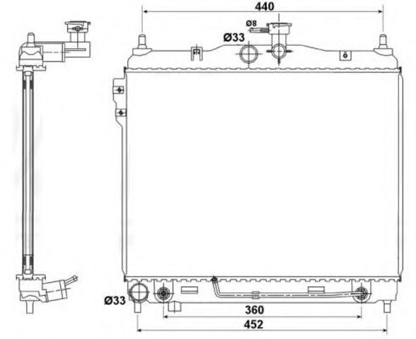 Радиатор 53173 NRF
