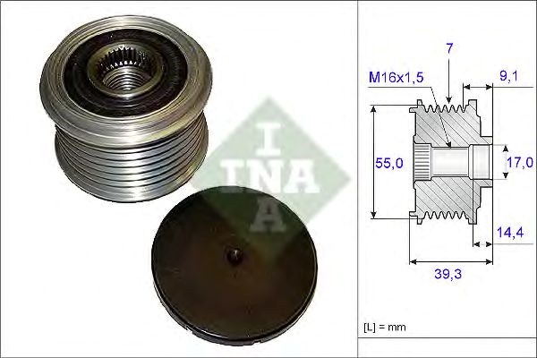 Инерционный шкив 535014210 INA