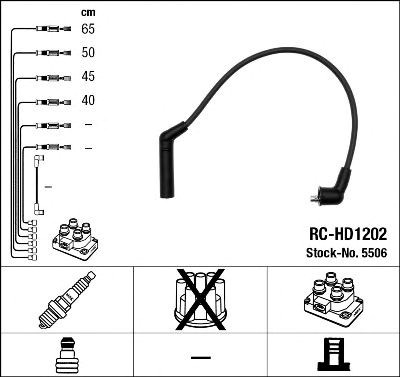 Комплект кабелiв запалювання 5506