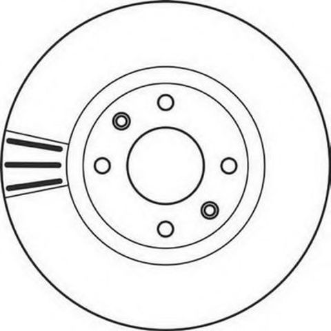 Гальмівний диск передній citroen berlingo / ds / opel corsa / peugeot 206, 207, 208, 307, 308, partn 562129JC