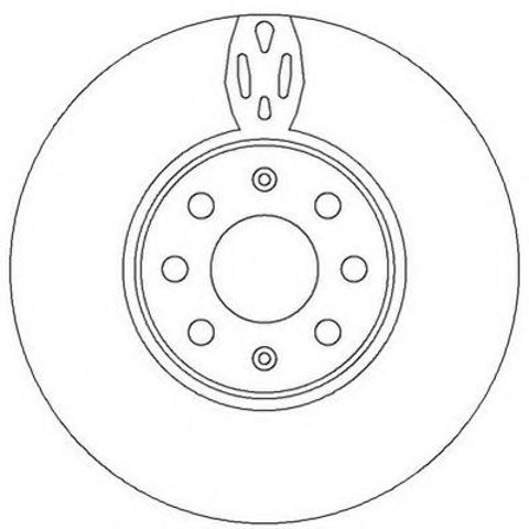 Гальмівний диск передній fiat doblo, punto / opel corsa 562297JC