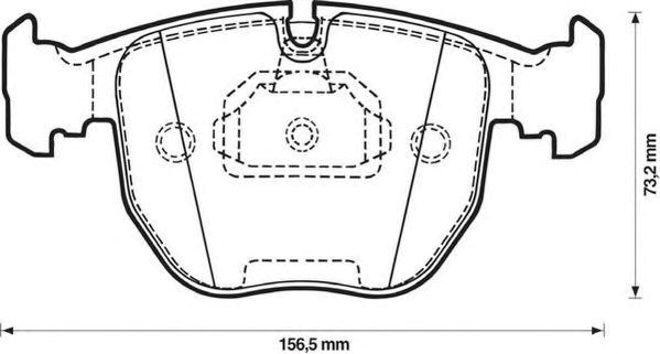 Передние тормозные колодки 571873J BENDIX