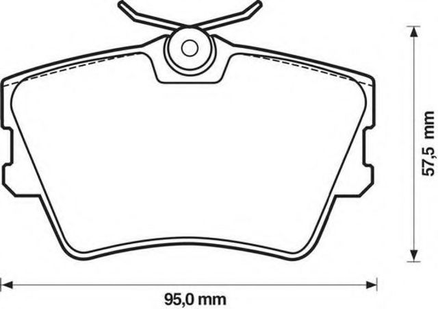 Комплект задних колодок 571875J BENDIX