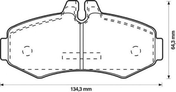 Колодки тормозные передние дисковые 571946J BENDIX