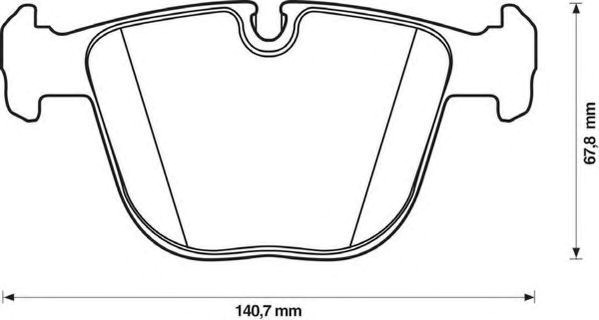 Колодки тормозные задние, дисковые 571991J BENDIX