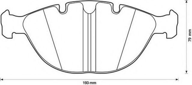 Тормозные колодки 571993J BENDIX