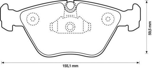 Колодки тормозные 571994J BENDIX