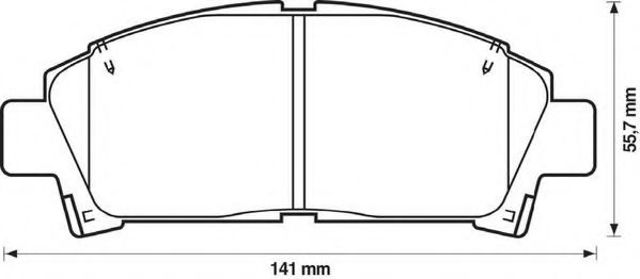 Колодки тормозные передние дисковые 572357J BENDIX