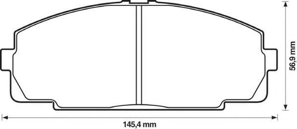 Колодки тормозные дисковые комплект 572367J BENDIX
