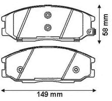 Колодки передние 572453J BENDIX
