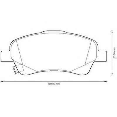 Передние тормозные колодки 572485J BENDIX