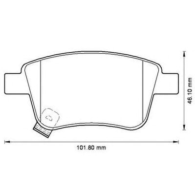 Задние колодки 572516J BENDIX