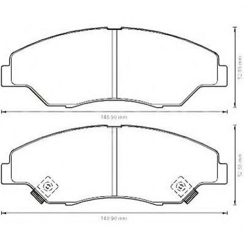 Колодки тормозные передние дисковые 572536J BENDIX