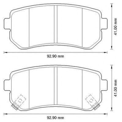 Колодки тормозные дисковые комплект 572590J BENDIX