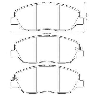 Передние тормозные колодки 572607J BENDIX