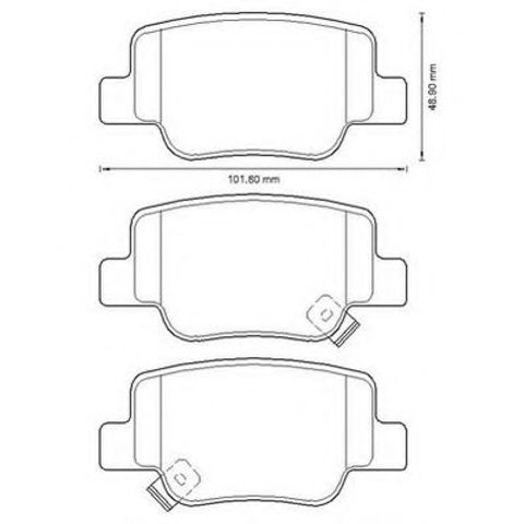 Задние дисковые колодки 572623J BENDIX