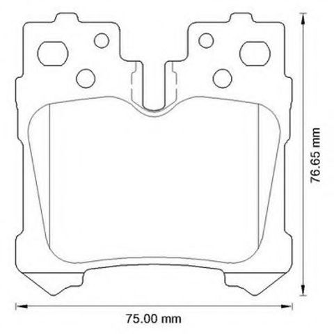 Комплект задних колодок 572648J BENDIX