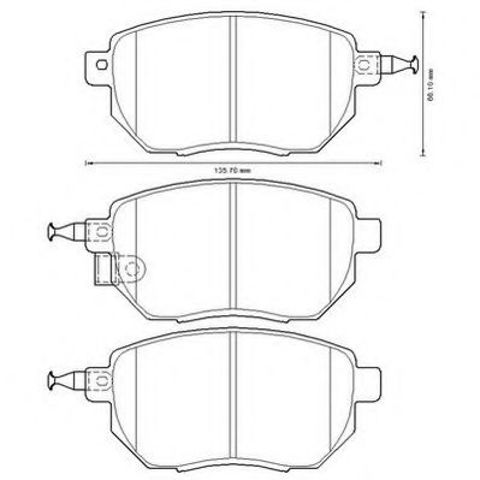 Колодки тормозные 572649J BENDIX