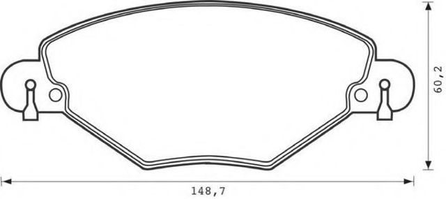 Передние тормозные колодки 573027J BENDIX