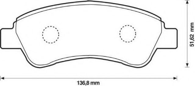 Колодки тормозные передние дисковые 573030J BENDIX