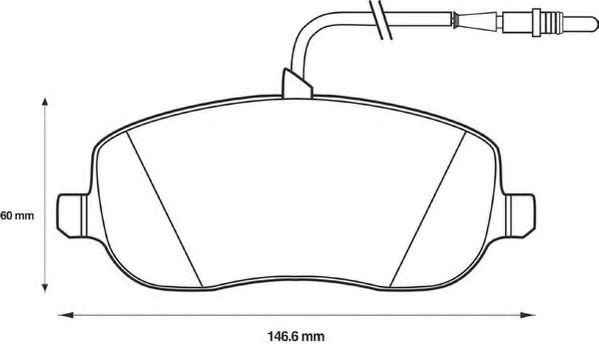 Тормозные колодки 573096J BENDIX