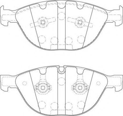 Колодки тормозные передние дисковые 573150J BENDIX