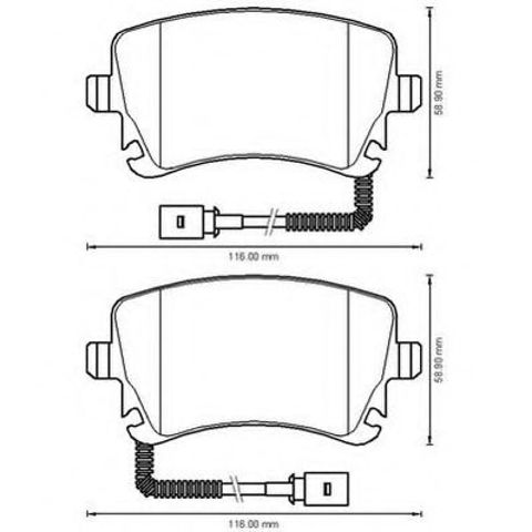 Колодки тормозные задние, дисковые 573225J BENDIX