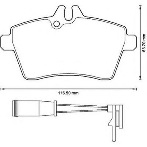 Тормозные колодки 573226JC BENDIX
