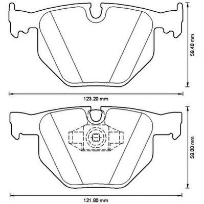 Задние тормозные колодки 573228J BENDIX