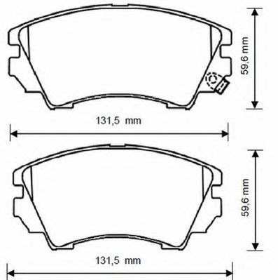 Колодки тормозные передние дисковые 573269J BENDIX