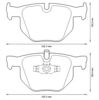 Комплект задних колодок 573285J BENDIX