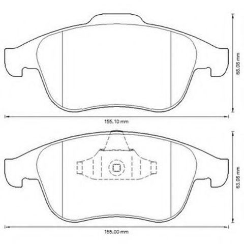 Колодки тормозные дисковые комплект 573316JC BENDIX
