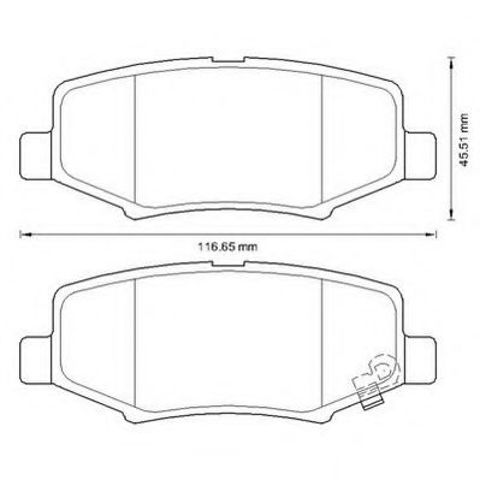 Колодки дисковые  573323J BENDIX
