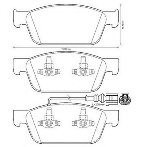 Колодки 573330J BENDIX