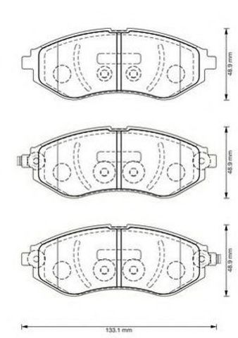 Колодки передние 573371J BENDIX