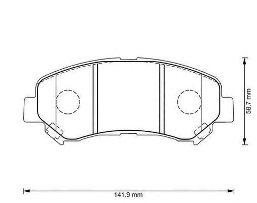 Передние тормозные колодки 573379J BENDIX