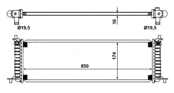 Радиатор водяной 58790 NRF
