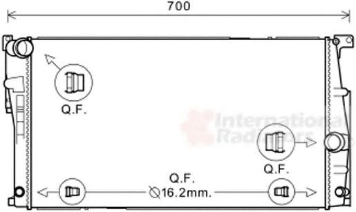 Радіатор охолодження bmw f20/f30 2.0/2.8/3.5i (вир-во van wezel) 6002447