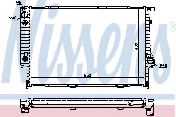 Радиатор водяной 60748A NISSENS