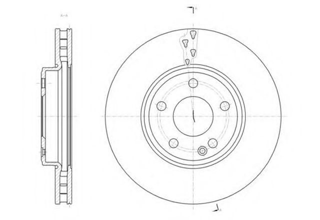 Диск тормозной передний 6152210 REMSA