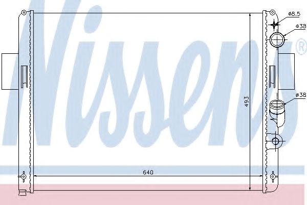 Радиатор водяной 61972 NISSENS