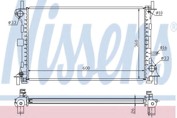 Радиатор 62052 NISSENS