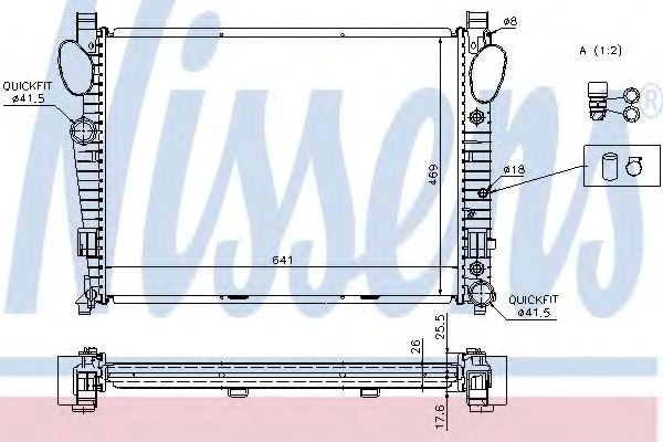 Радиатор охлаждения 62774A NISSENS