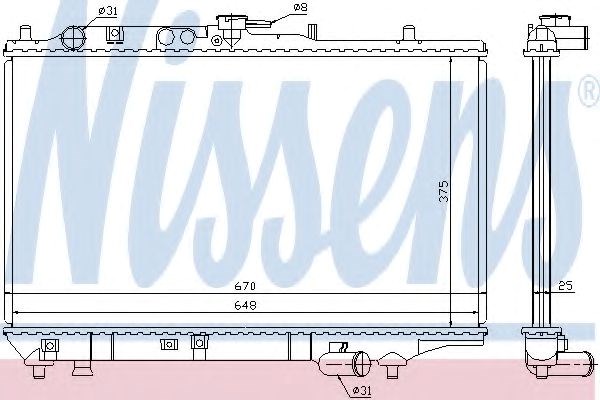 Радиатор 63390 NISSENS