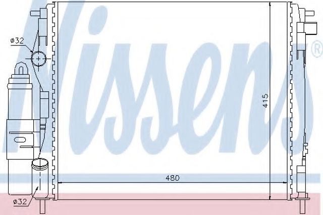 Радиатор 63773 NISSENS
